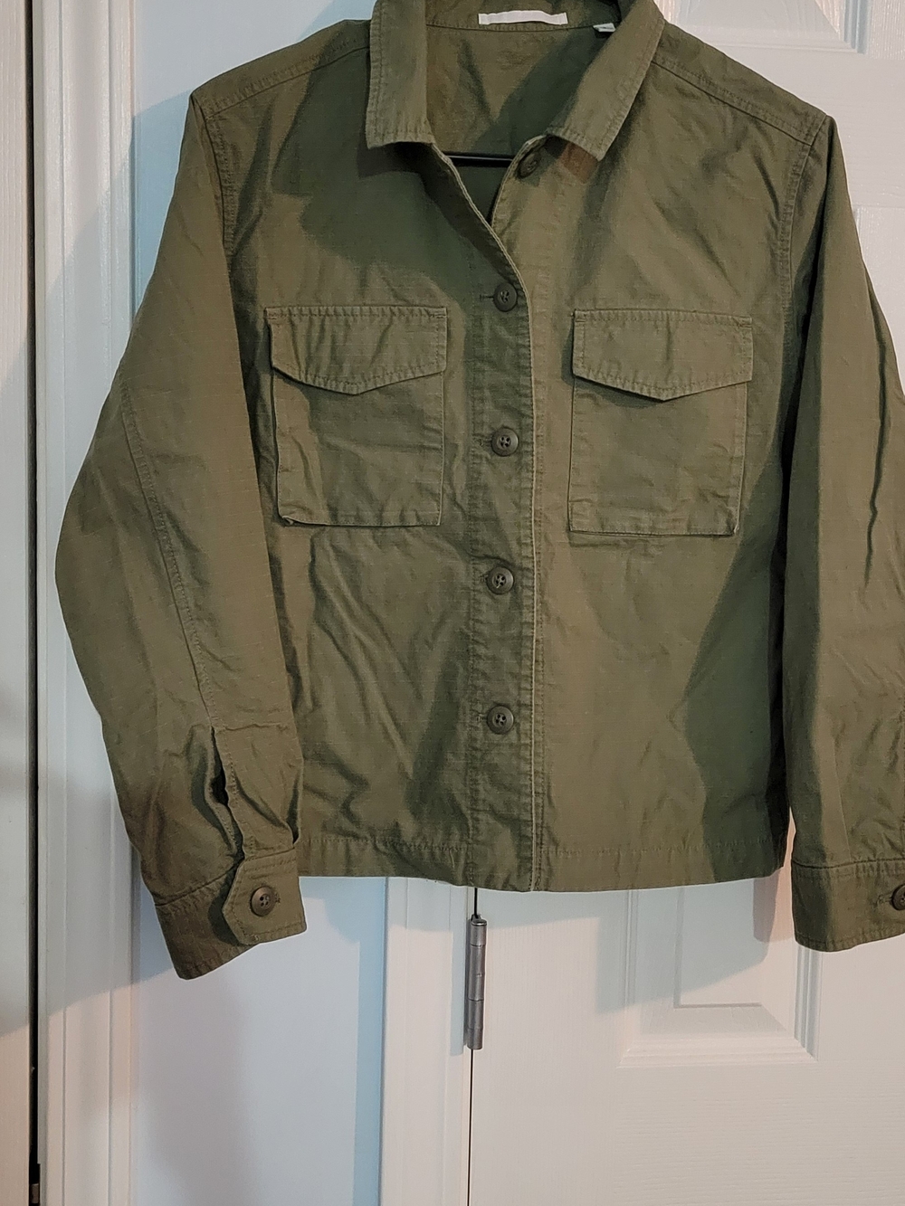 Uniqlo Olive Utility Jacket - Dark Olive Green